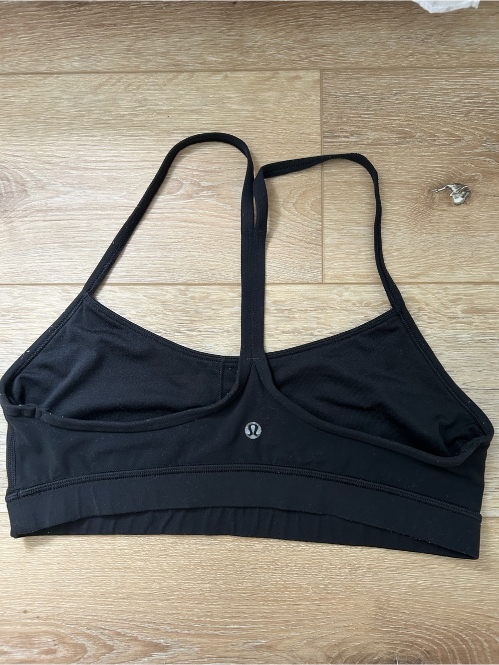lululemon athletica Black Y Sports Bra  (no padding included) little pilling